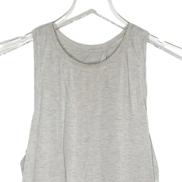 Lululemon 4 All Tied Up Tank Heathered Core Ultra Light Grey - Picture 4 of 10